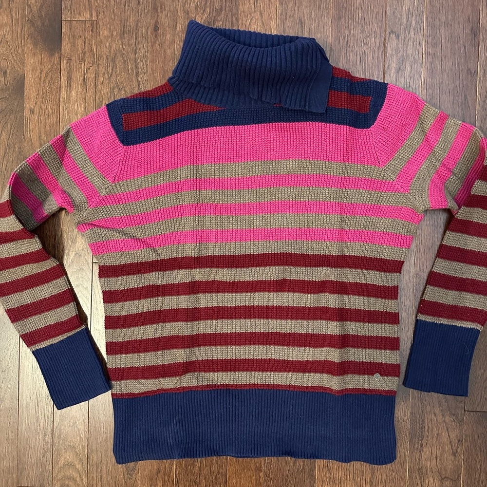 Eddie Bauer Women’s Striped Turtleneck Sweater Large